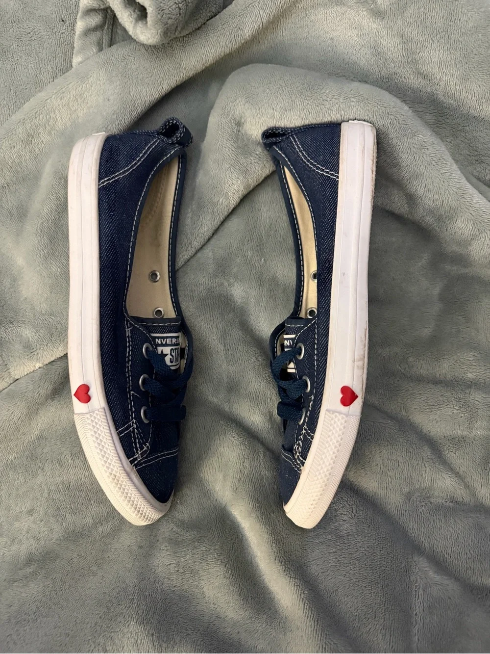Converse Kids Navy Canvas Low-Top Sneakers